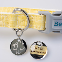 Load image into Gallery viewer, Hemp & Cotton Fabric Collar (Sunshine Yellow)