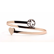 Load image into Gallery viewer, Dream Woof Heart bracelet/Bangle in Rose-gold
