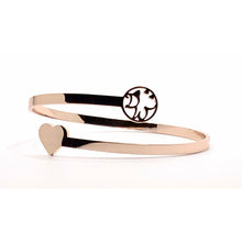 Load image into Gallery viewer, Dream Woof Heart bracelet/Bangle in Rose-gold