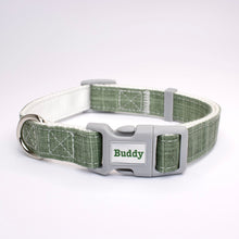 Load image into Gallery viewer, Hemp &amp; Cotton Fabric Collar (Forest Green)
