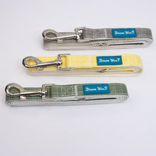 Load image into Gallery viewer, Hemp & Cotton Fabric Leash (Sunshine Yellow)