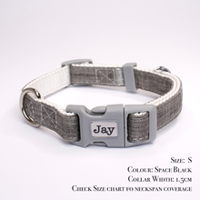 Load image into Gallery viewer, Hemp & Cotton Fabric Collar (Space Black)