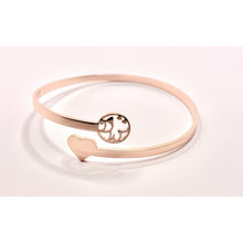Load image into Gallery viewer, Dream Woof Heart bracelet/Bangle in Rose-gold
