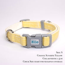 Load image into Gallery viewer, Hemp & Cotton Fabric Collar (Sunshine Yellow)