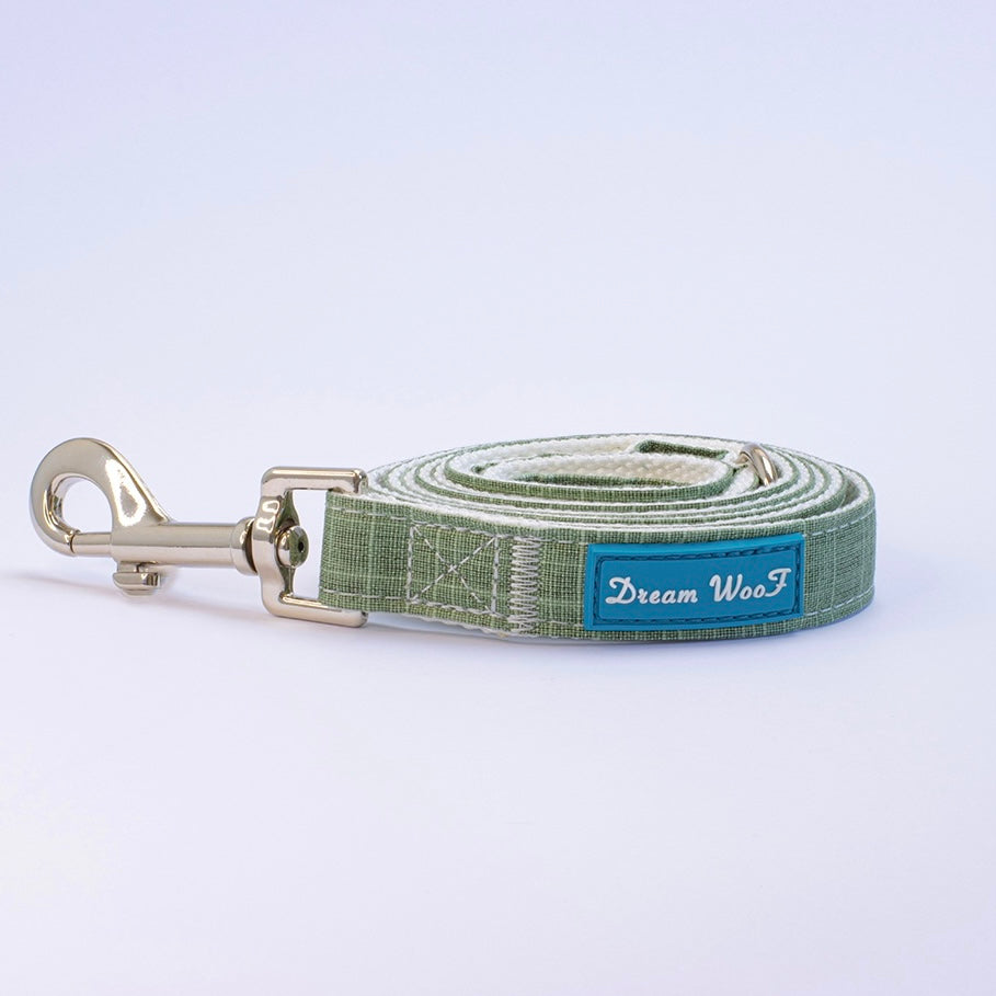 Hemp & Cotton Fabric Leash (Forest Green)